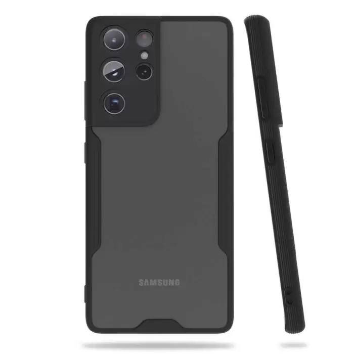 Samsung Galaxy S21 Ultra Kılıf Parfe Silikon Kapak Kamera Korumalı Kılıf Ultra Ince Buzlu Mat Renkli