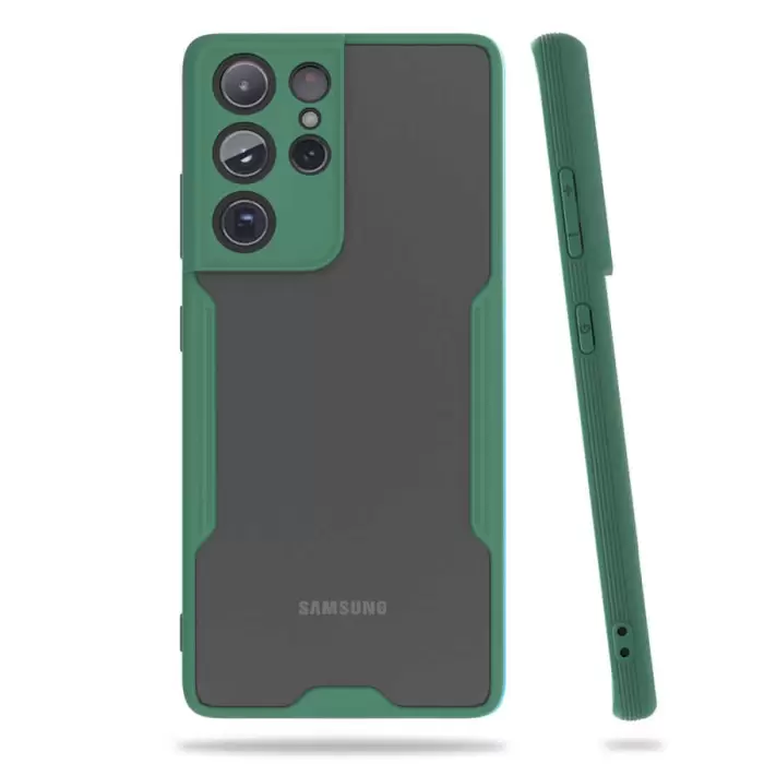 Samsung Galaxy S21 Ultra Kılıf Parfe Silikon Kapak Kamera Korumalı Kılıf Ultra Ince Buzlu Mat Renkli