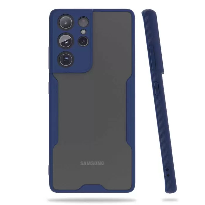Samsung Galaxy S21 Ultra Kılıf Parfe Silikon Kapak Kamera Korumalı Kılıf Ultra Ince Buzlu Mat Renkli
