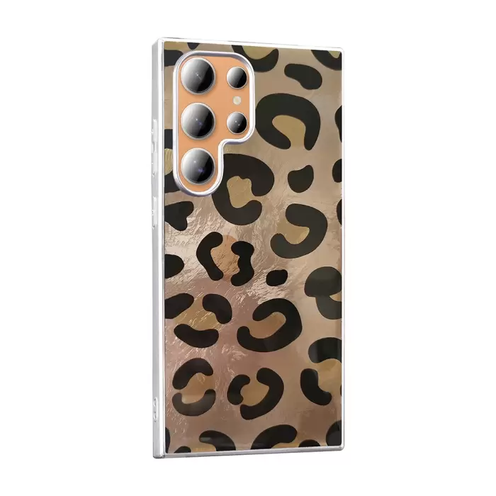 Samsung Galaxy S23 Ultra Kılıf Desenli Lopard Mep Kapak