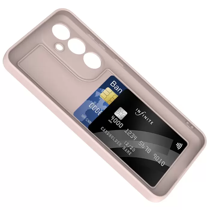 Samsung Galaxy S24 Fe Kılıf Kamera Korumalı Kartlık Hazneli Lopard Vitra Kapak