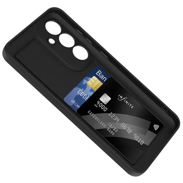 Samsung Galaxy S24 Fe Kılıf Kamera Korumalı Kartlık Hazneli Lopard Vitra Kapak