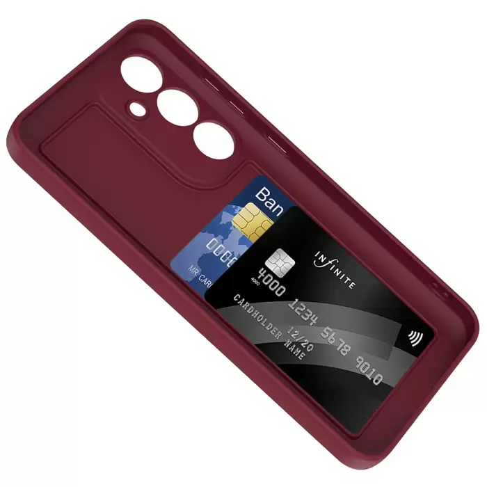 Samsung Galaxy S24 Fe Kılıf Kamera Korumalı Kartlık Hazneli Lopard Vitra Kapak
