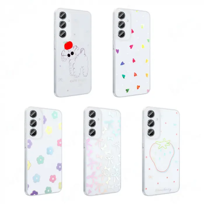 Samsung Galaxy S24 Fe Kılıf Şeffaf Figürlü Lopard Folk Sert Kapak