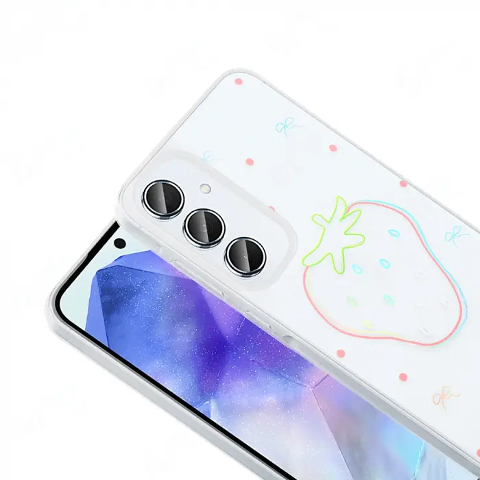 Samsung Galaxy S24 Fe Kılıf Şeffaf Figürlü Lopard Folk Sert Kapak