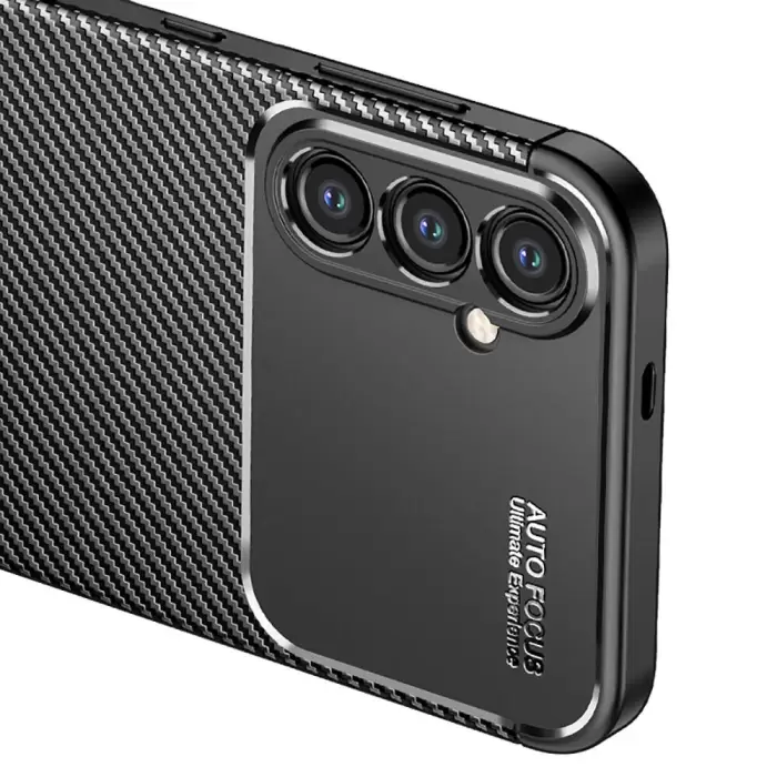 Samsung Galaxy S24 Kılıf  Kamera Korumalı Karbon Desenli Negro Kapak Yüzey Kılıf