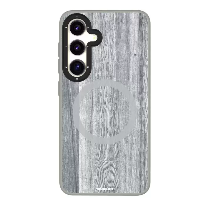 Samsung Galaxy S24 Kılıf Magsafe Şarj  Sararmaya Dayanıklı Youngkit Wood Forest Series Kapak