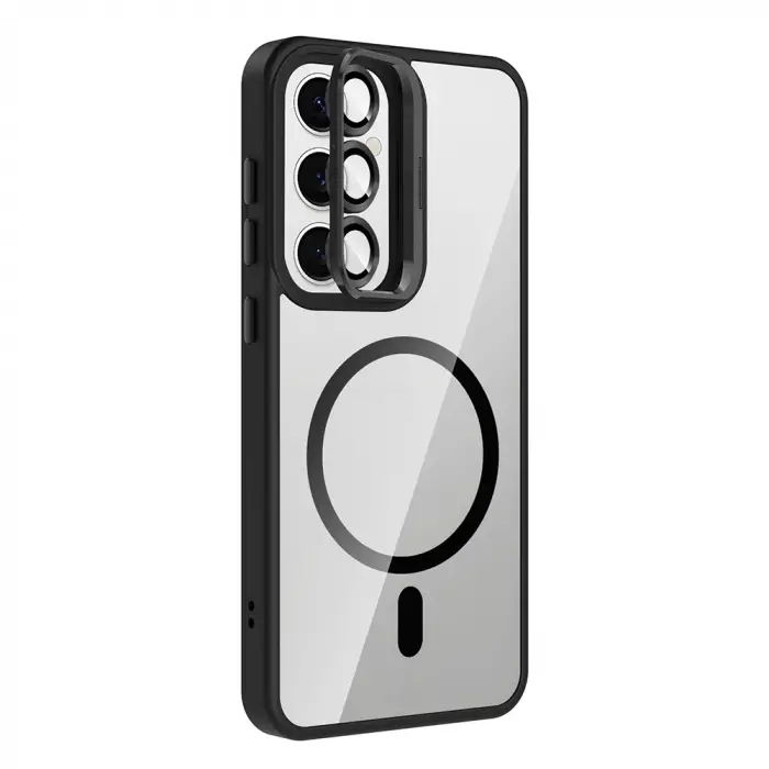 Samsung Galaxy S24 Kılıf Standlı Kamera Lens Koruma Hediyeli Magsafe Şarj Lopard Etro Kapak Koruyucu