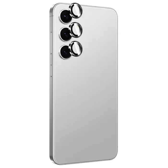 Samsung Galaxy S24 Lopard Titanium Premium Temperli Lens Koruma Parlak Renkli Kamera Koruyucu CL-08