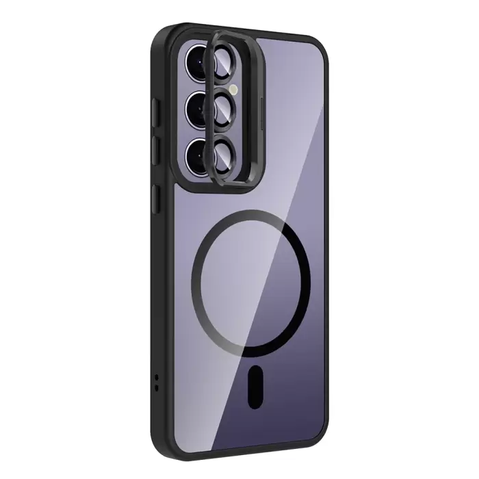 Samsung Galaxy S24 Plus Kılıf Standlı Kamera Lens Koruma Hediyeli Magsafe Şarj Lopard Etro Kapak Koruyucu
