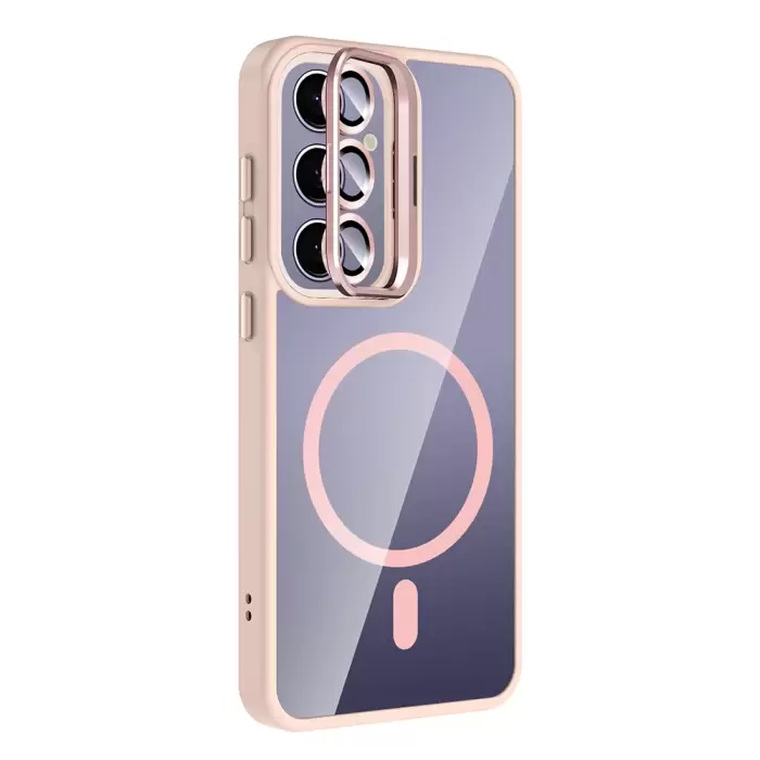 Samsung Galaxy S24 Plus Kılıf Standlı Kamera Lens Koruma Hediyeli Magsafe Şarj Lopard Etro Kapak Koruyucu