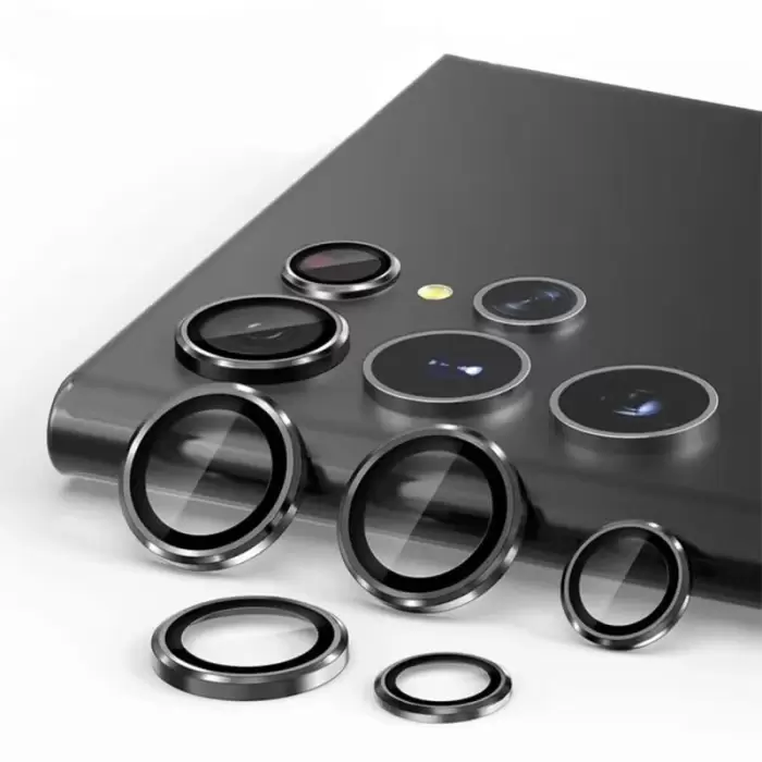 Samsung Galaxy S24 Ultra Lopard Lens Koruma Parlak Renkli Kamera Koruyucu CL-08 Cam Filmi