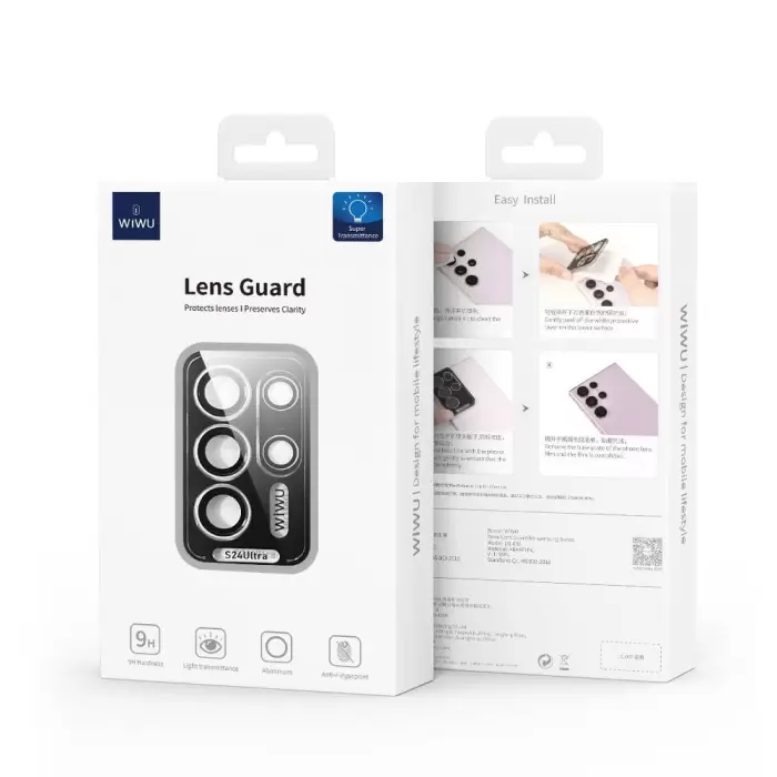 Samsung Galaxy S24 Ultra Wiwu Lg-008 Lens Guard Darbelere Karşı Dayanıklı Kamera Lens Koruyucu