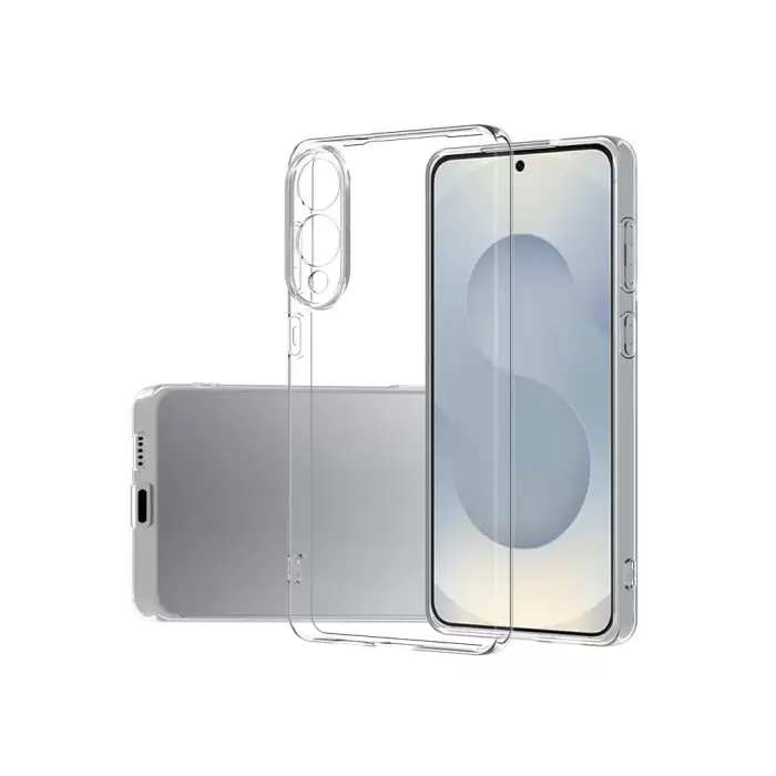 Samsung Galaxy S25 Edge Kılıf Lopard Kamera Korumalı Renksiz Şeffaf Esnek Silikon Kapak Süper