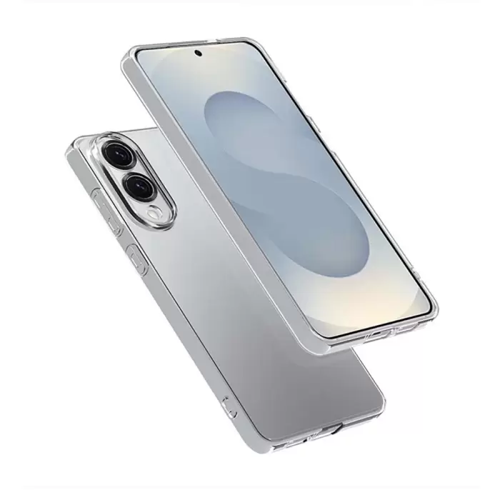 Samsung Galaxy S25 Edge Kılıf Lopard Kamera Korumalı Renksiz Şeffaf Esnek Silikon Kapak Süper