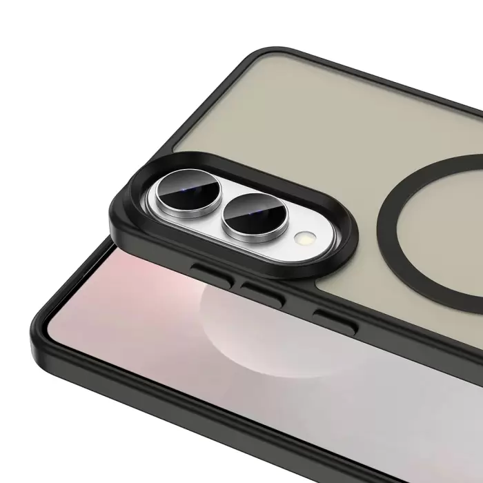 Samsung Galaxy S25 Edge Kılıf Magsafe Şarj Özellikli Mat Arka Yüzey Lopard Sio Kapak