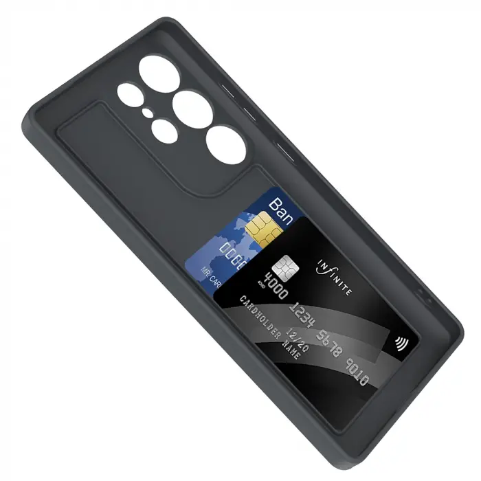 Samsung Galaxy S25 Ultra Kılıf Kamera Korumalı Kartlık Hazneli Lopard Vitra Kapak