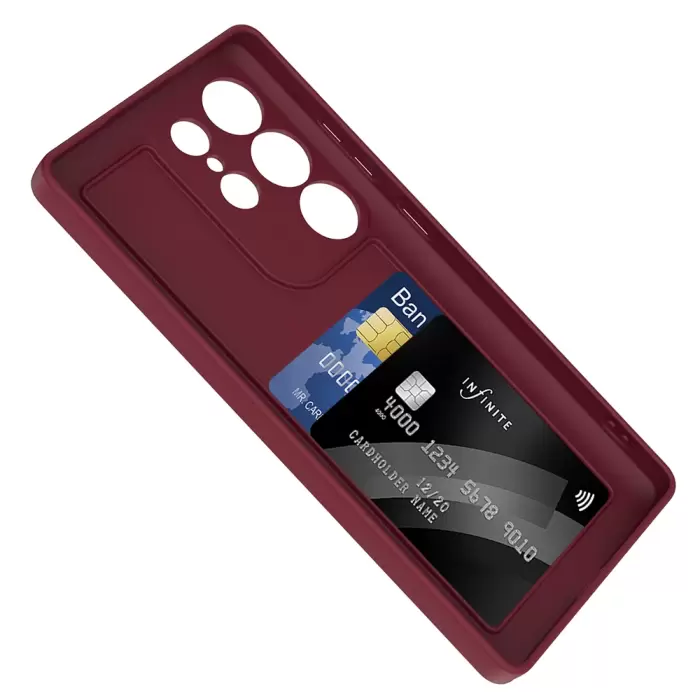 Samsung Galaxy S25 Ultra Kılıf Kamera Korumalı Kartlık Hazneli Lopard Vitra Kapak