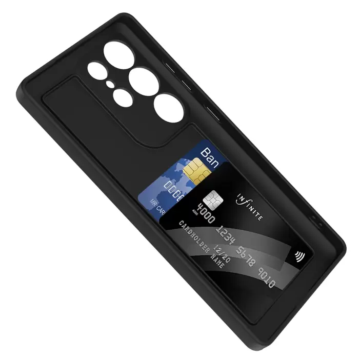 Samsung Galaxy S25 Ultra Kılıf Kamera Korumalı Kartlık Hazneli Lopard Vitra Kapak