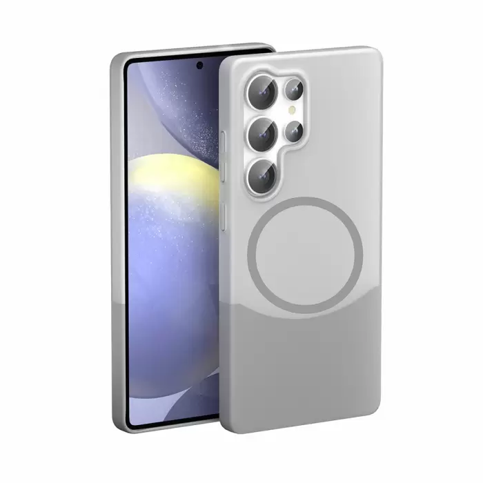 Samsung Galaxy S25 Ultra Kılıf M-safe Şarj Özellikli Mıknatıslı Lopard Duble Kapak