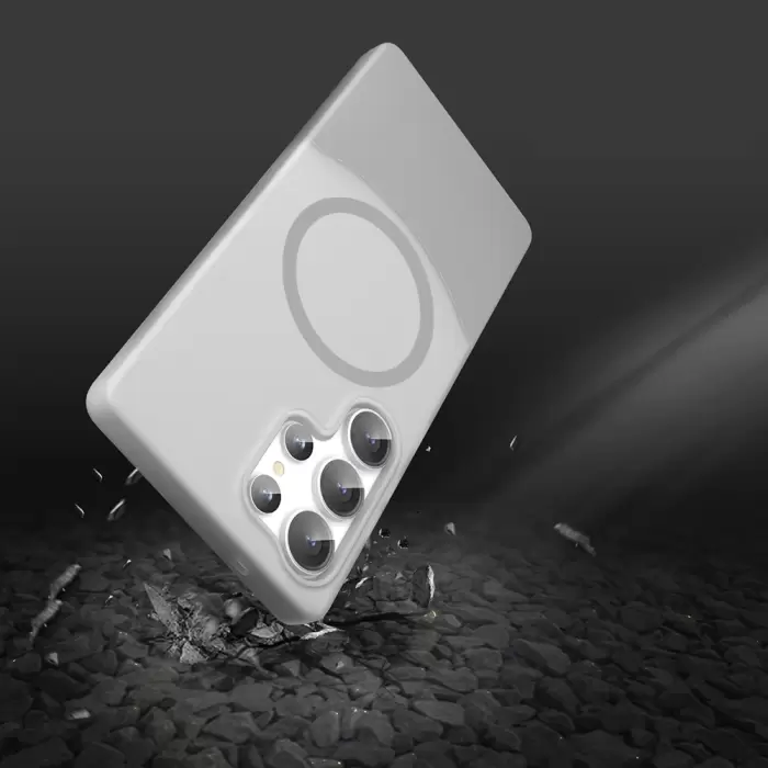 Samsung Galaxy S25 Ultra Kılıf M-safe Şarj Özellikli Mıknatıslı Lopard Duble Kapak