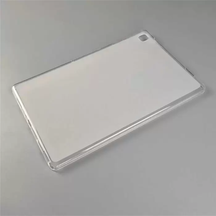 Samsung Galaxy Tab A7 10.4 T500 2020 Kılıf Lopard Tablet Kamera Korumalı Renksiz Şeffaf Esnek Silikon Kapak Süper