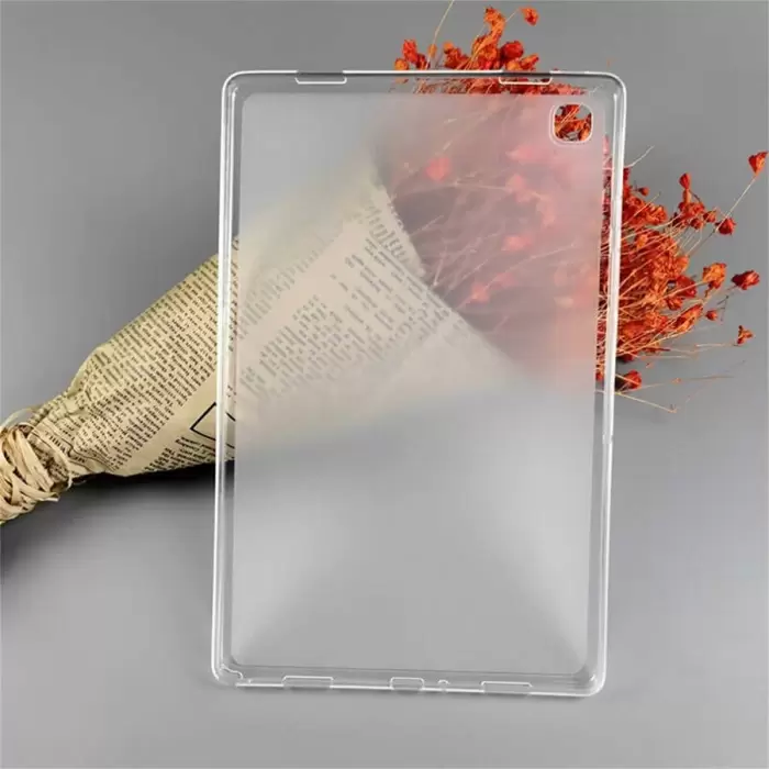 Samsung Galaxy Tab A7 10.4 T500 2020 Kılıf Lopard Tablet Kamera Korumalı Renksiz Şeffaf Esnek Silikon Kapak Süper