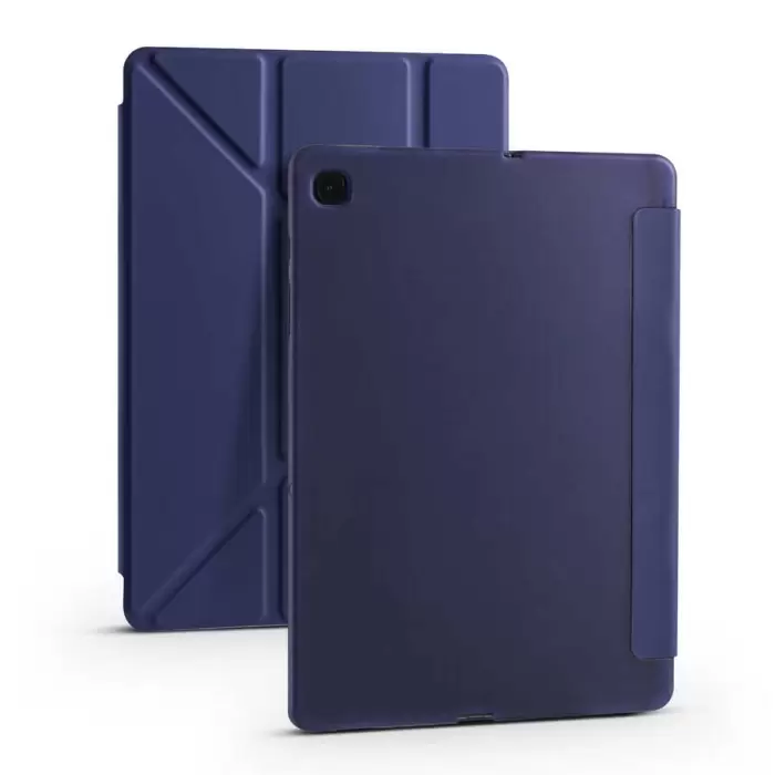Samsung Galaxy Tab A7 10.4 T500 2020 Kılıf Lopard Tri Folding Kalem Bölmeli Standlı Kılıf