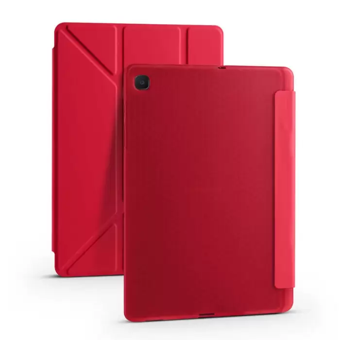 Samsung Galaxy Tab A7 10.4 T500 2020 Kılıf Lopard Tri Folding Kalem Bölmeli Standlı Kılıf