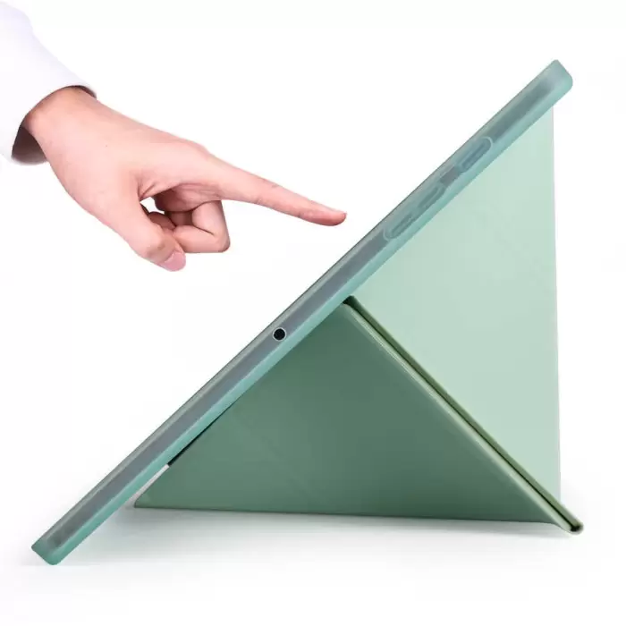 Samsung Galaxy Tab A7 10.4 T500 2020 Kılıf Lopard Tri Folding Kalem Bölmeli Standlı Kılıf