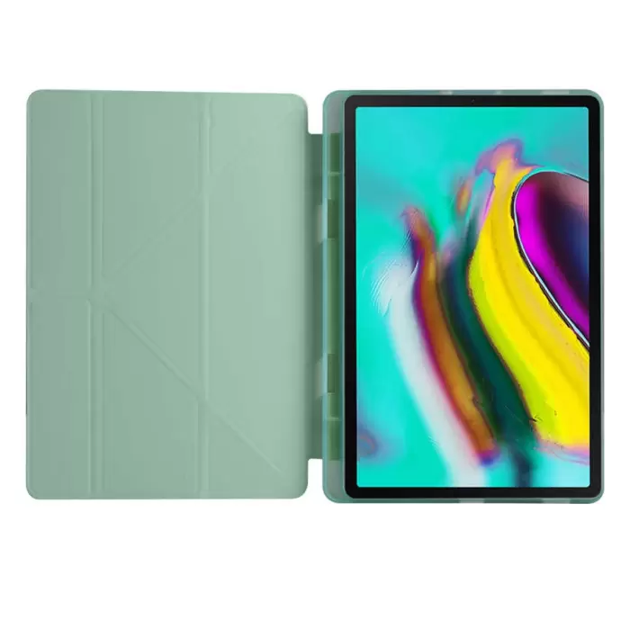 Samsung Galaxy Tab A7 10.4 T500 2020 Kılıf Lopard Tri Folding Kalem Bölmeli Standlı Kılıf