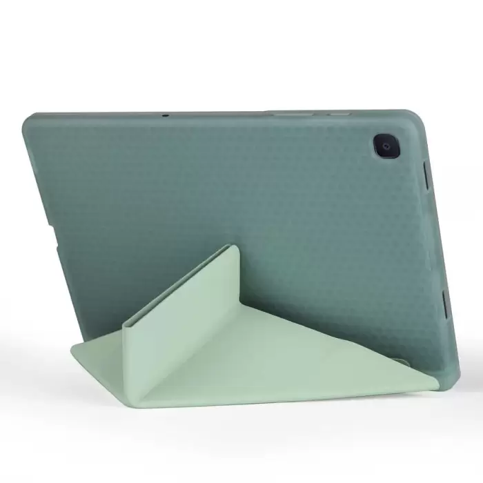 Samsung Galaxy Tab A7 10.4 T500 2020 Kılıf Lopard Tri Folding Kalem Bölmeli Standlı Kılıf
