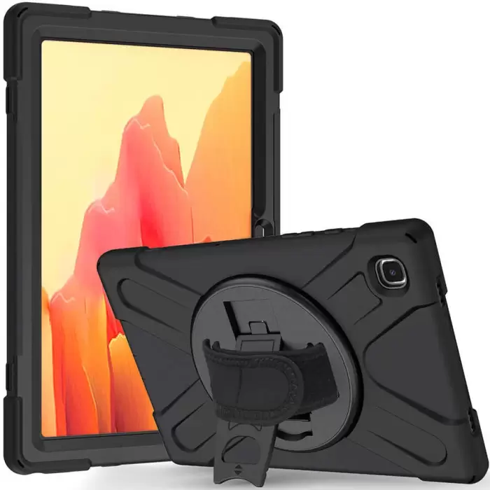 Samsung Galaxy Tab A7 10.4 T500 2020 Uyumlu Tablet Silikon Tank Military Ultra Koruma Standlı Defender