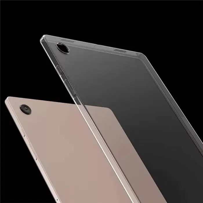 Samsung Galaxy Tab A9 Kılıf Lopard Tablet Kamera Korumalı Renksiz Şeffaf Esnek Silikon Kapak Süper