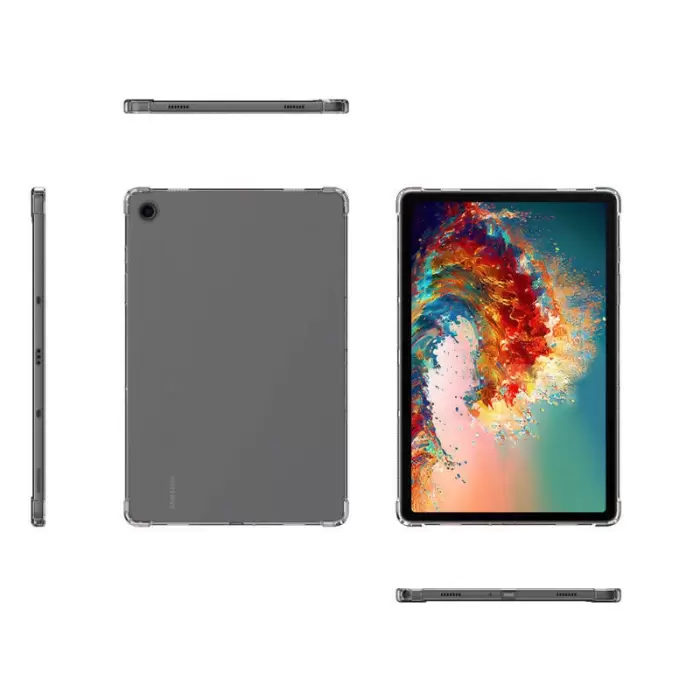 Samsung Galaxy Tab A9 Plus Kılıf Lopard Tablet Nitro Antishock Köşe Koruma Darbe Emici Şeffaf Orjinal Doku Silikon Kapak