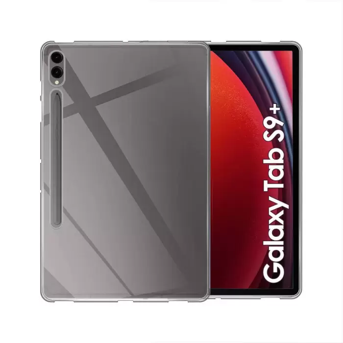 Samsung Galaxy Tab S10 Plus Kılıf Lopard Tablet Kamera Korumalı Renksiz Şeffaf Esnek Silikon Kapak Süper