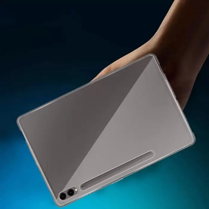 Samsung Galaxy Tab S10 Plus Kılıf Lopard Tablet Kamera Korumalı Renksiz Şeffaf Esnek Silikon Kapak Süper