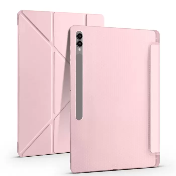 Samsung Galaxy Tab S10 Ultra Kılıf Lopard Tri Folding Kalem Bölmeli Standlı Kılıf