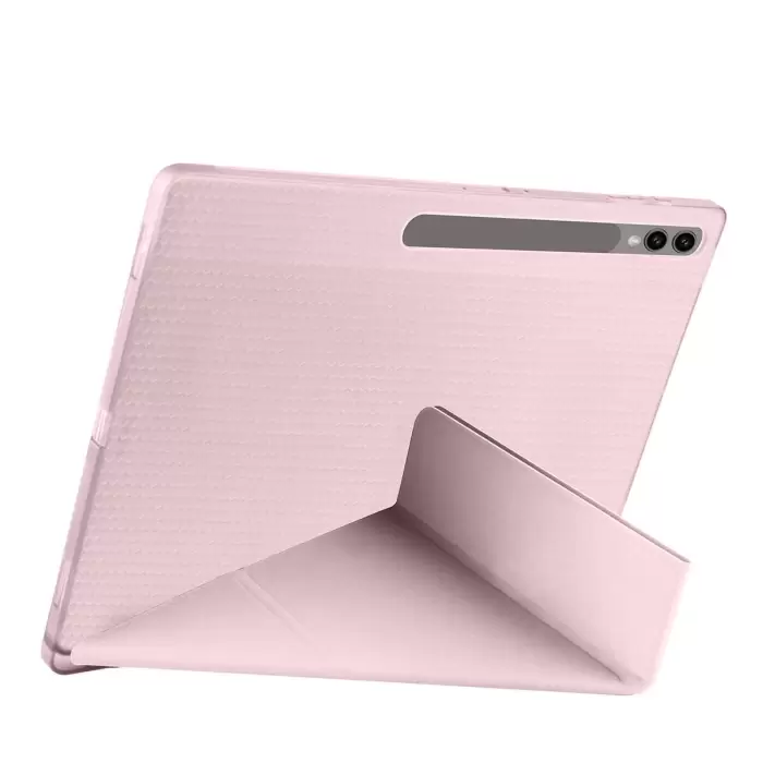 Samsung Galaxy Tab S10 Ultra Kılıf Lopard Tri Folding Kalem Bölmeli Standlı Kılıf