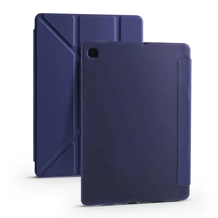 Samsung Galaxy Tab S6 Lite P610 Kılıf Lopard Tri Folding Kalem Bölmeli Standlı Kılıf