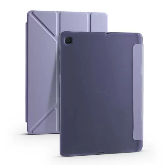 Samsung Galaxy Tab S6 Lite P610 Kılıf Lopard Tri Folding Kalem Bölmeli Standlı Kılıf