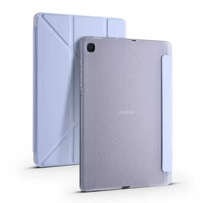 Samsung Galaxy Tab S6 Lite P610 Kılıf Lopard Tri Folding Kalem Bölmeli Standlı Kılıf