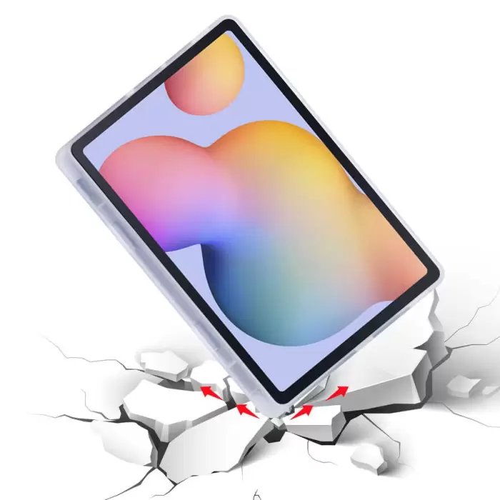 Samsung Galaxy Tab S6 Lite P610 Kılıf Lopard Tri Folding Kalem Bölmeli Standlı Kılıf