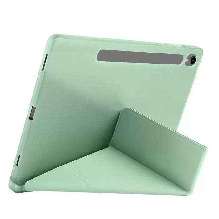 Samsung Galaxy Tab S9 Kılıf Lopard Tri Folding Kalem Bölmeli Standlı Kılıf