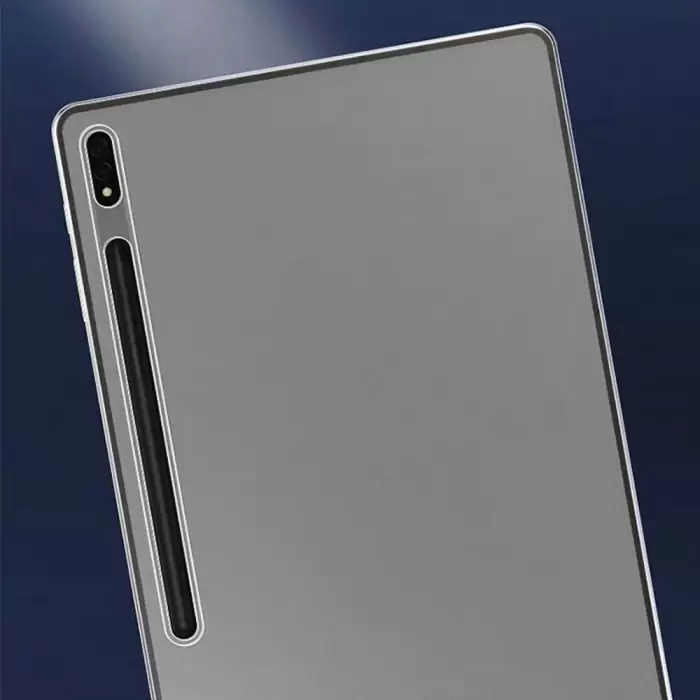 Samsung Galaxy Tab S9 Ultra SM-X910 Kılıf Lopard Tablet Kamera Korumalı Renksiz Şeffaf Esnek Silikon Kapak Süper