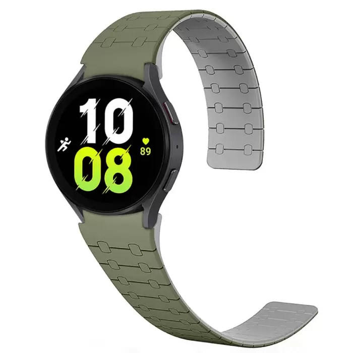 Samsung Galaxy Watch 5 44mm  KRD-111 20mm Çizgili Desenli Silikon Kordon