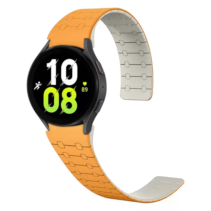 Samsung Galaxy Watch 6 40mm  KRD-111 20mm Çizgili Desenli Silikon Kordon