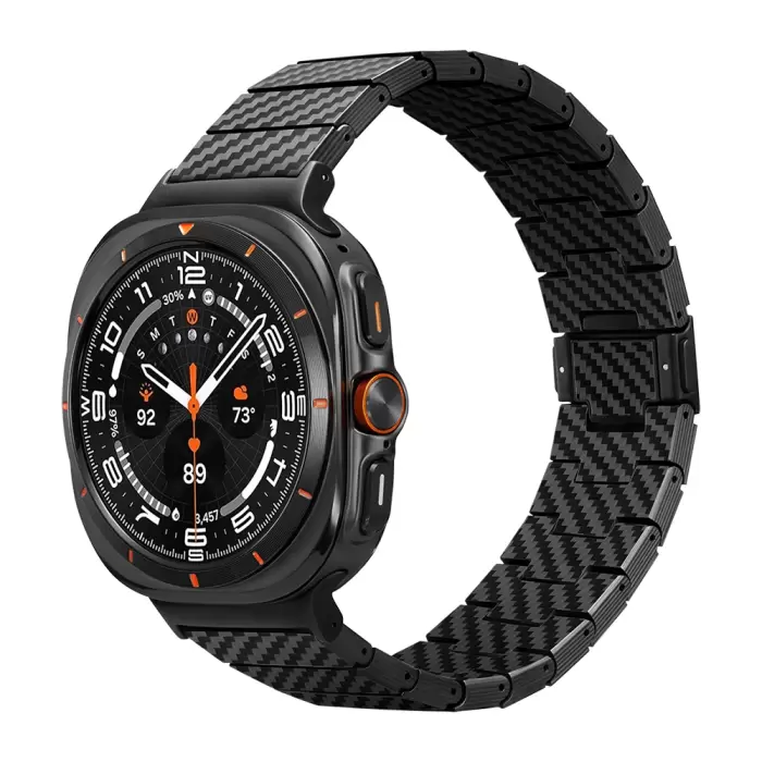 Samsung Galaxy Watch Ultra 47mm Karbon Fiber Pitaka Modern Series Black-grey Twill Kordon