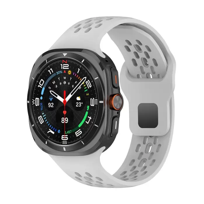 Samsung Galaxy Watch Ultra 47mm  KRD-119 Delikli Tasarım Silikon Kordon