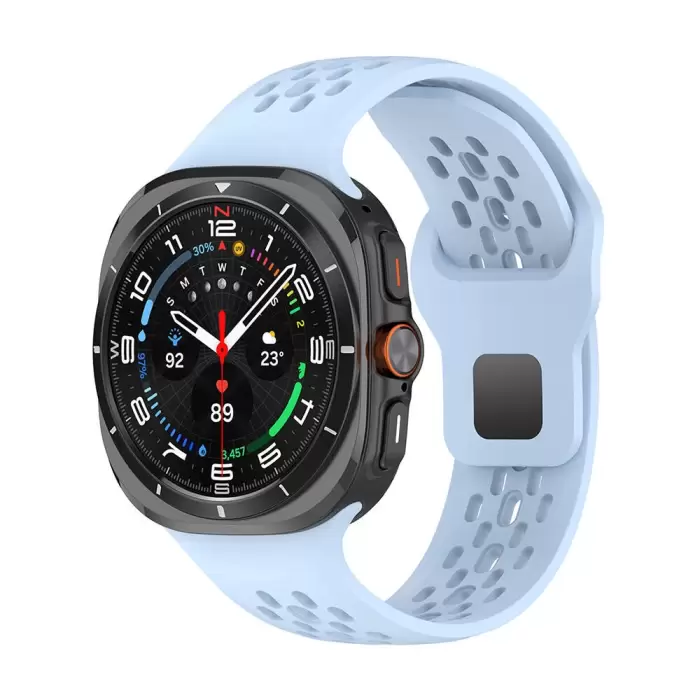 Samsung Galaxy Watch Ultra 47mm  KRD-119 Delikli Tasarım Silikon Kordon